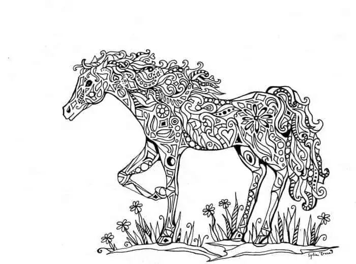 ausmalbilder mandala pferde