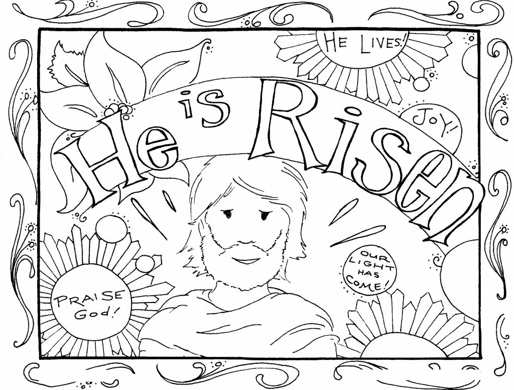 Adult Easter Coloring Pages He is Risen