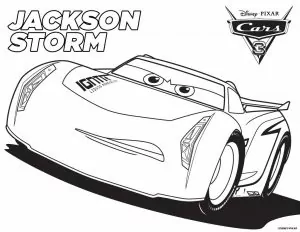 Ausmalbilder Cars 3 Jackson Storm