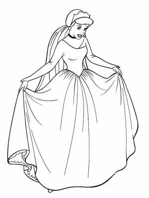 Ausmalbilder Disney Prinzessinnen Cinderella