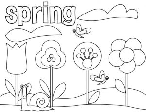 Ausmalbilder Frühling Kindergarten