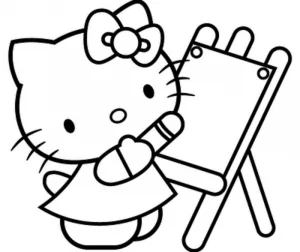 Ausmalbilder Gratis Hello Kitty