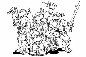 Ausmalbilder Kostenlos Ausdrucken Ninja Turtles