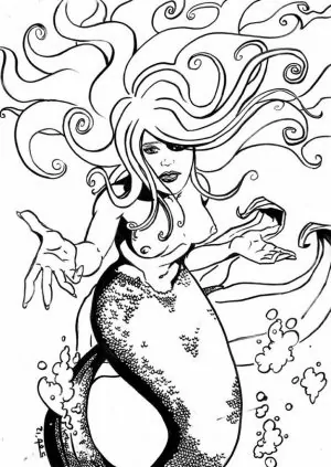Ausmalbilder Mako Einfach Meerjungfrau