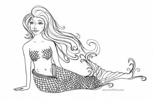 Ausmalbilder Meerjungfrau Arielle 1