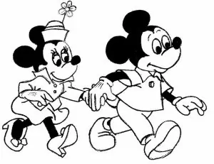 Ausmalbilder Minnie Maus Und Micky Maus