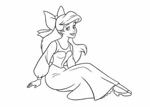 Ausmalbilder Prinzessin Disney Arielle