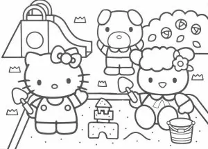 Ausmalbilder Zum Drucken Hello Kitty
