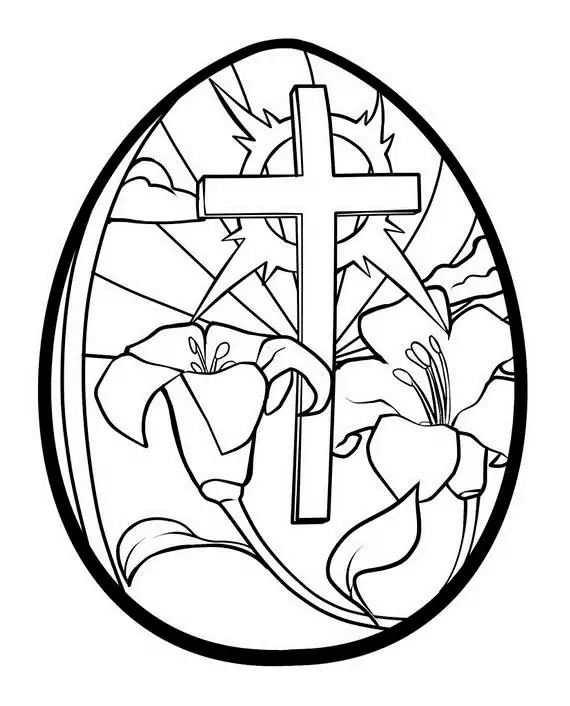Easter Coloring Pages Christian Easter Egg
