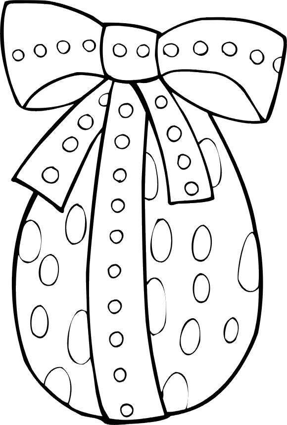 Easter Egg Ribbon Easter Coloring Pages