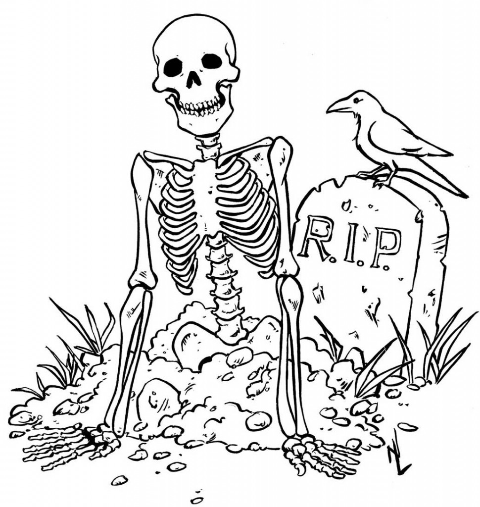 Halloween Ausmalbilder Skelett