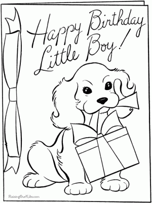 Happy Birthday Coloring Pages Kids