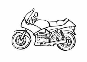 Motorcycle Coloring Page For Kids