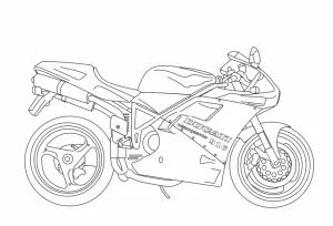 Pictures of Motorcycle Coloring Pages