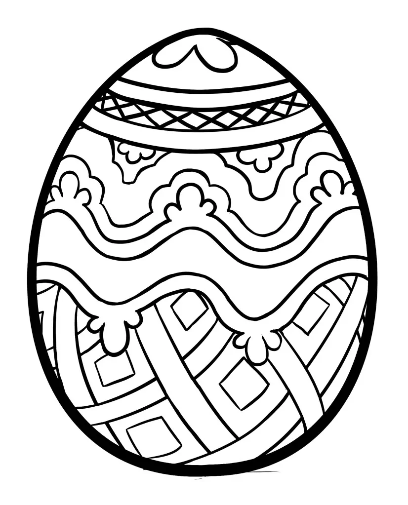 Printable Easter Egg Coloring Page