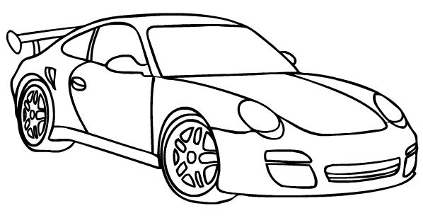 Ausmalbilder Autos Porsche