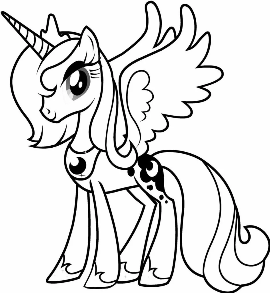 Ausmalbilder My Little Pony Prinzessin Celestia