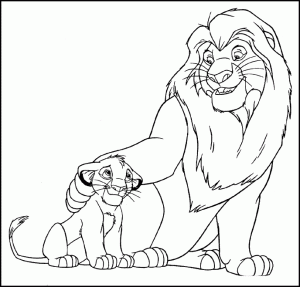 König Der Löwen Ausmalbilder Simba